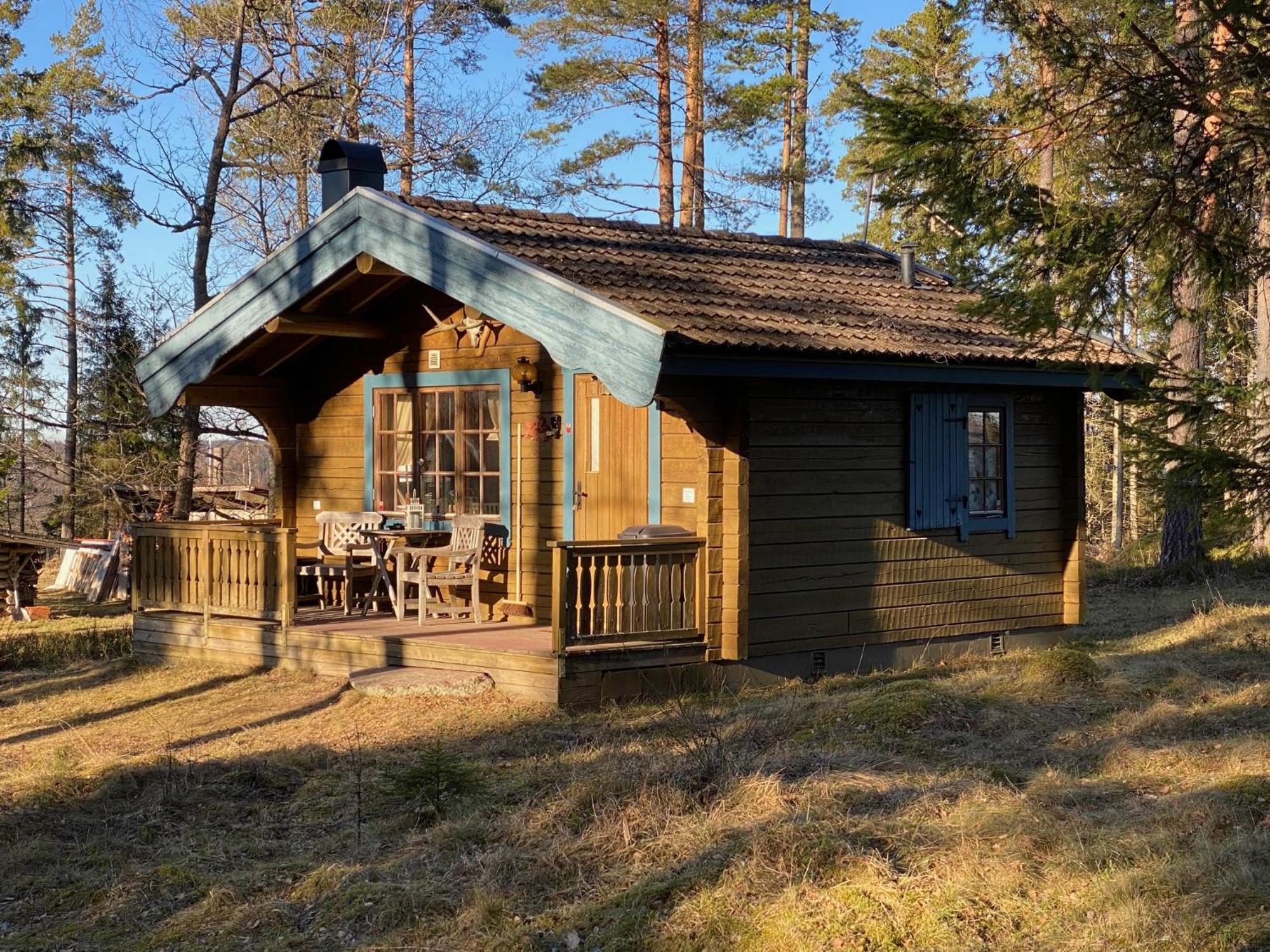 Timrad Stuga I Kanten Av Skogen Med Spa Moejlighet Mullsjö Kültér fotó